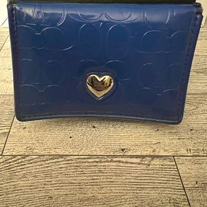 Blue coach wallet , used